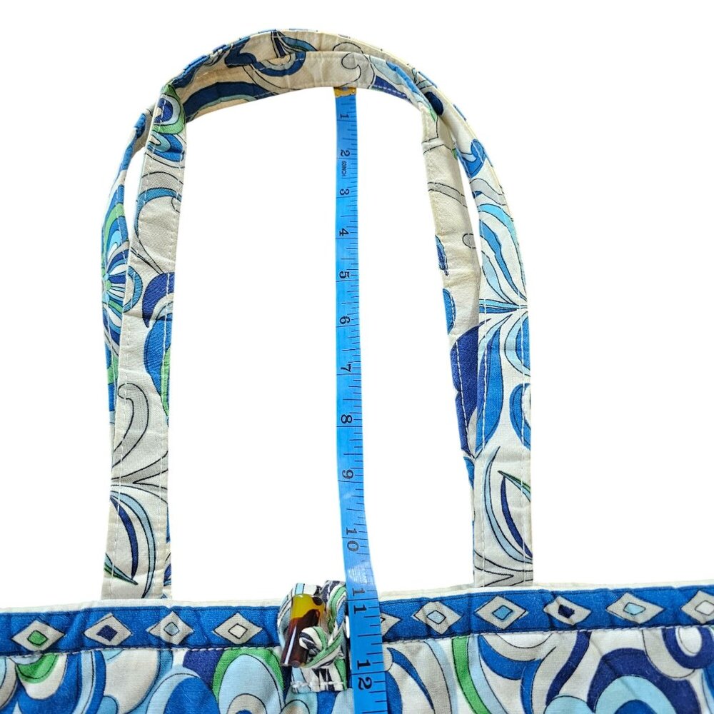 Vera Bradly Shoulder bag Blue Tote Blue White 13x15 - Picture 5 of 12